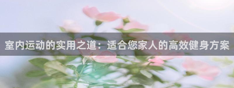 室内运动的实用之道：适合您家人的高效健身方案
